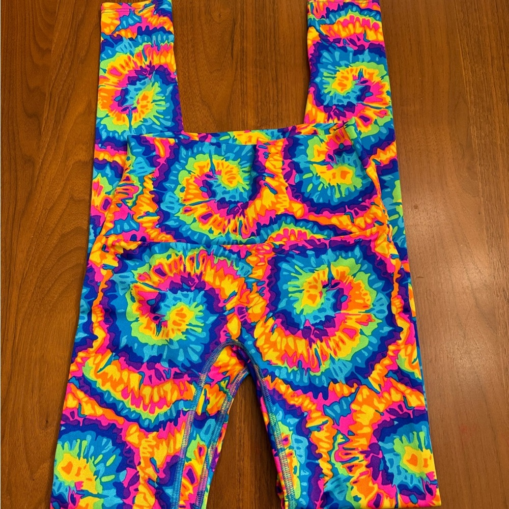 K-DEER Vibrant Spiral Kids Leggings